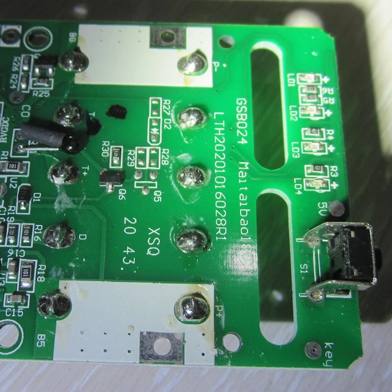 Circuito di protezione della ricarica scheda PCB per Rack batteria al litio Metabo 18V (1 pz)