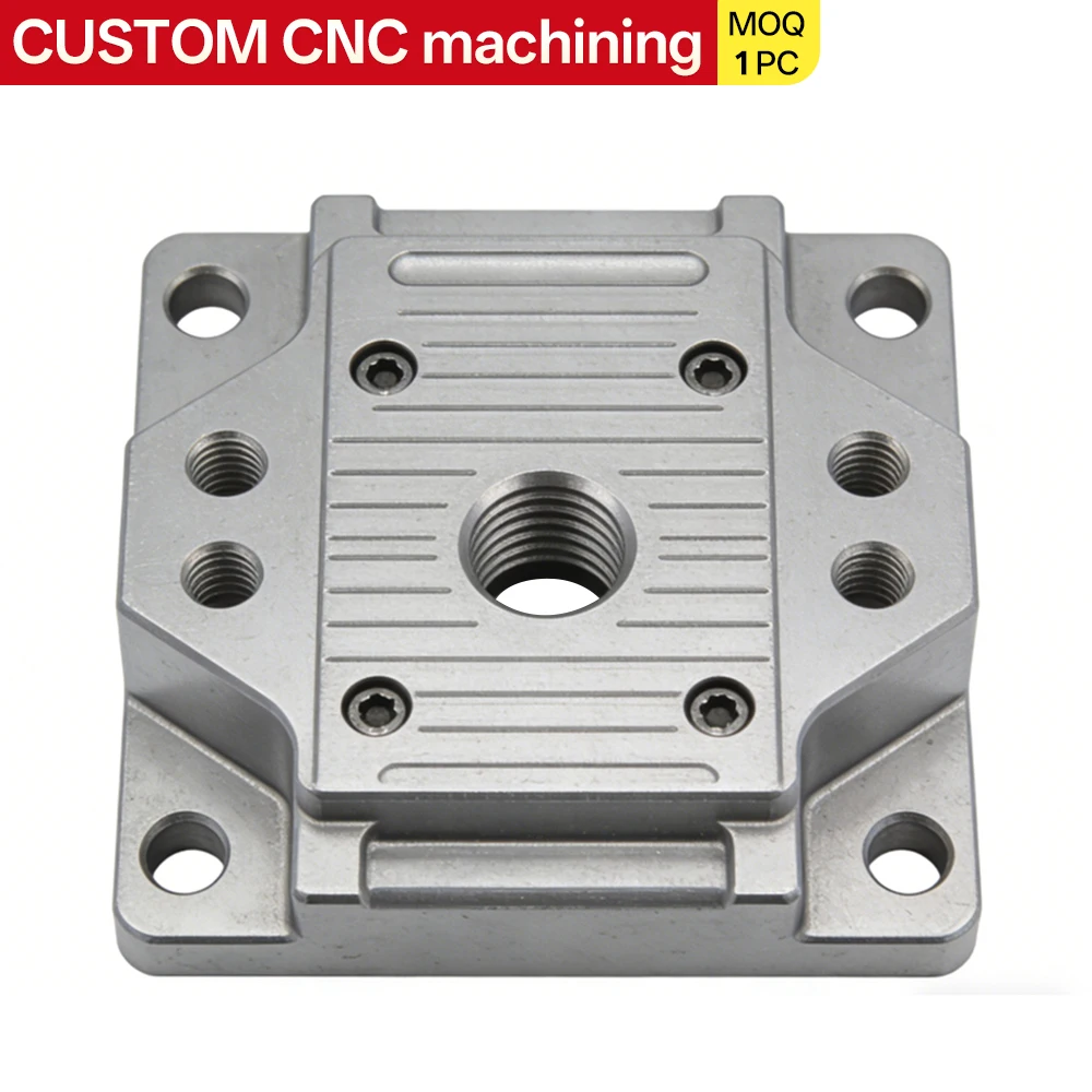 Custom High-Precision CNC Milling of Non-Standard Hardware: Aluminum Alloy Multi-Hole Threaded Locating Socket