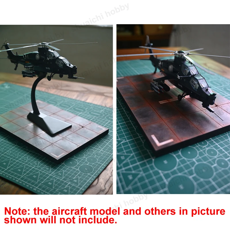 Avental de simulação de aeronave, 100x100mm 100x150mm 200x300mm, modelo de pista de aeroporto, placa de deck de chão para exibição de avião de brinquedo, 1 peça