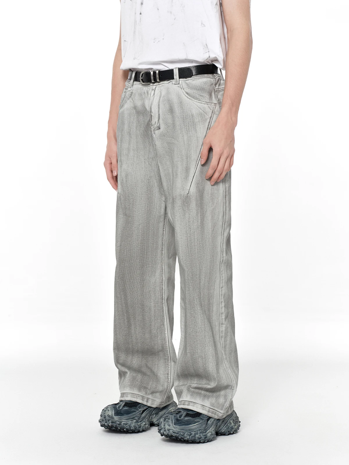 กางเกงยีนส์ทรงตรงสไตล์วินเทจแบบอเมริกัน ยี่ห้อ IMXS สำหรับผู้ชายและผู้หญิง ผ้าเดนิมบางเบา เหมาะสำหรับฤดูร้อน ปี 2024