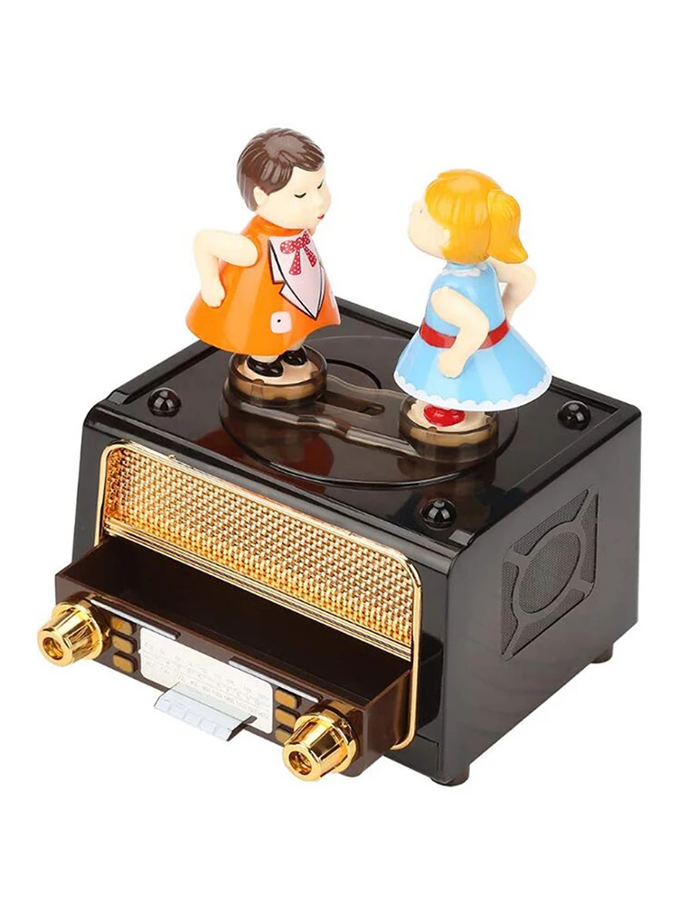 Kissing Couple Doll Music Box Classic Innovative Nostalgic Radio Player Durable Eco-friendly Musical