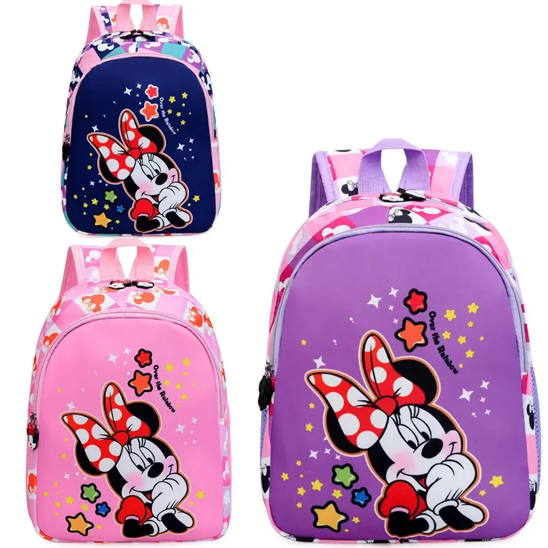 

Cute Cartoon Disney Mickey Mouse Minnie Children's Backpack for Boys and Girls Pink Small Children Kids Kindergarten School Bags