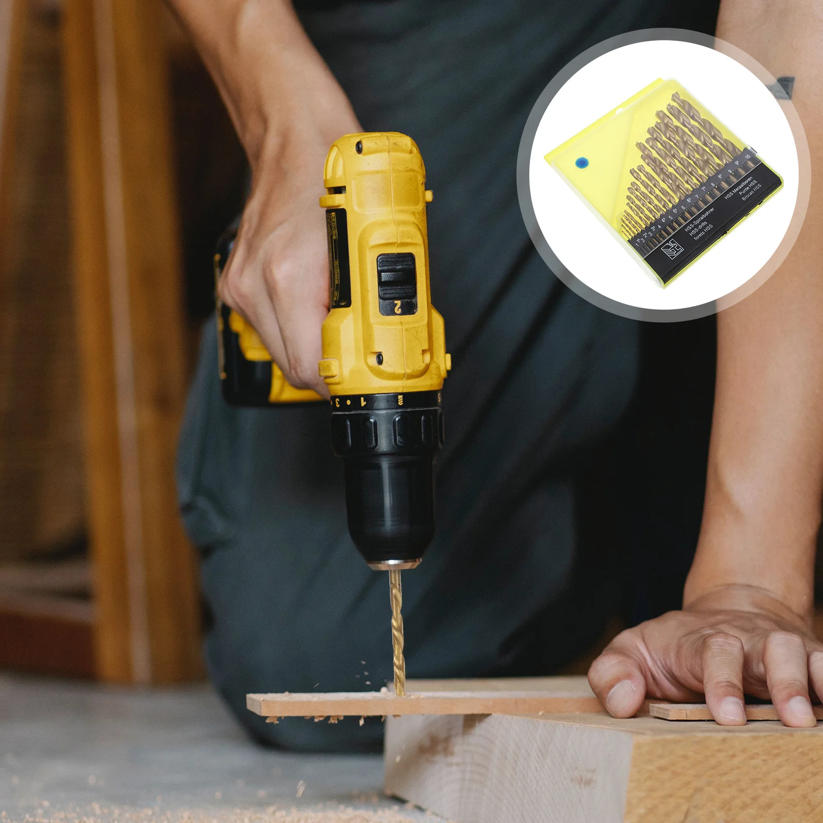 Juego de brocas de cobalto de 19 Uds., flauta retorcida de acero de alta velocidad para aplicaciones de ingeniería de construcción de alta resistencia, brocas retorcidas