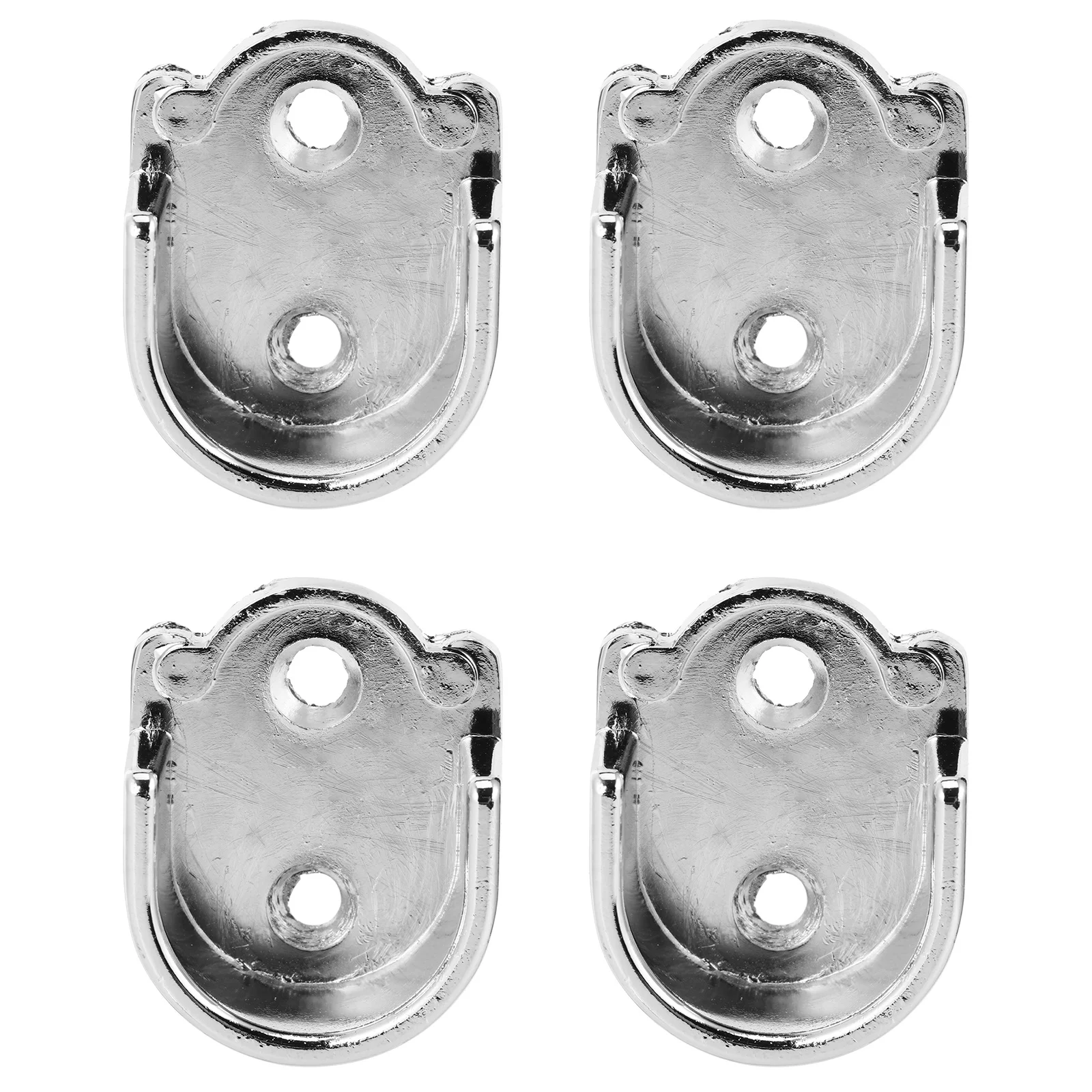 

4Pcs Universal Wall Mount Holder Zinc Alloy U Shaped Socket for Shower Curtain Rod Support Bathroom Accessory Closet Rod Holder