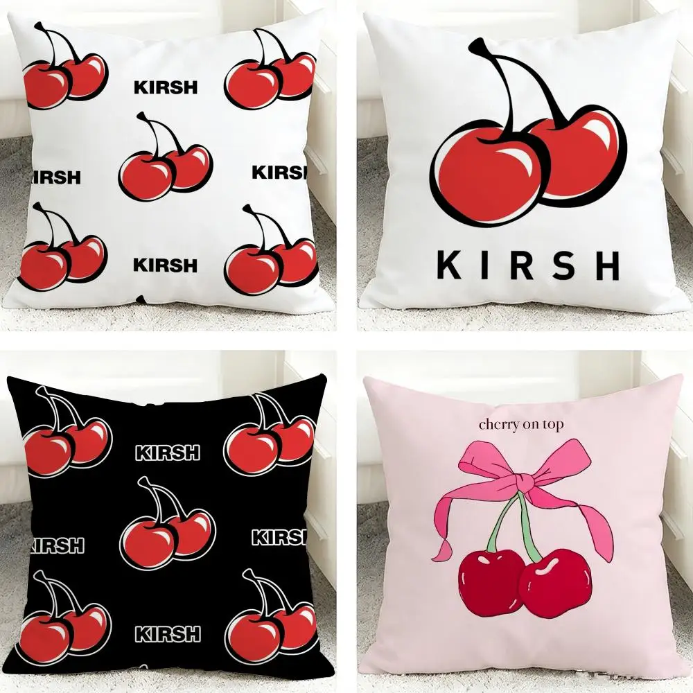 Luxury Brand K-Kirsh Cherry Cushion Cover 40x40cm Square Decorative Sofa Cushion Cover Bedroom Living Room Home Decor Gift