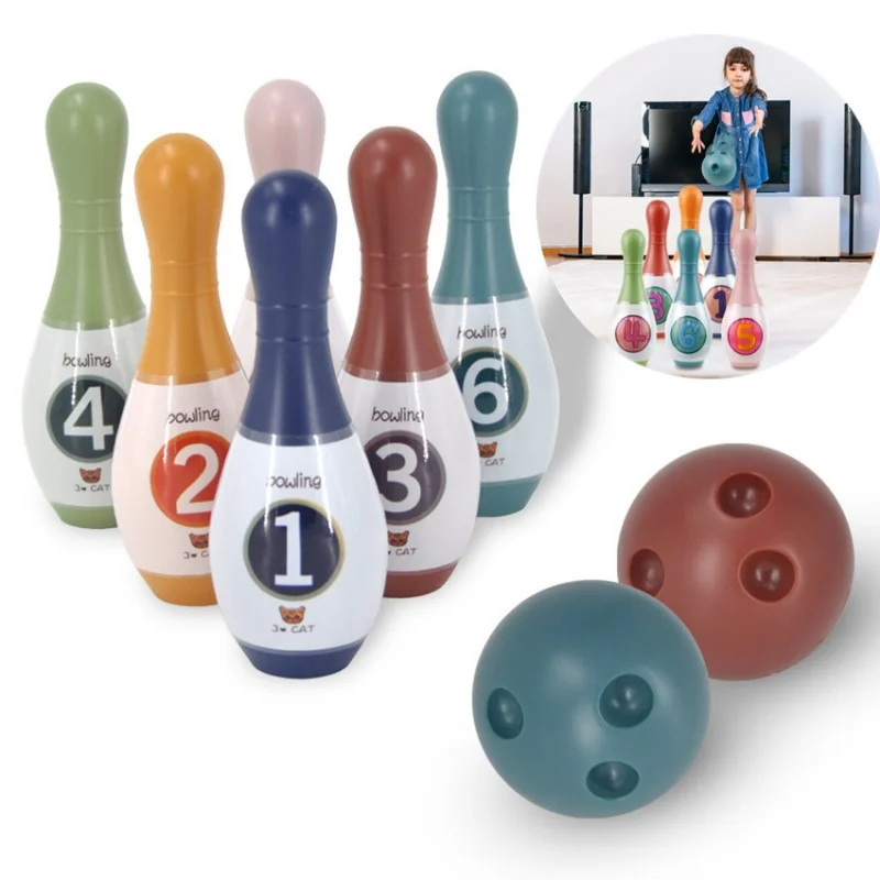 Outdoor Playset Children'S Bowling Indoor Number Kids Toys Game For Pin Toddler Bowling Set Education Toys For Kids Toddlers