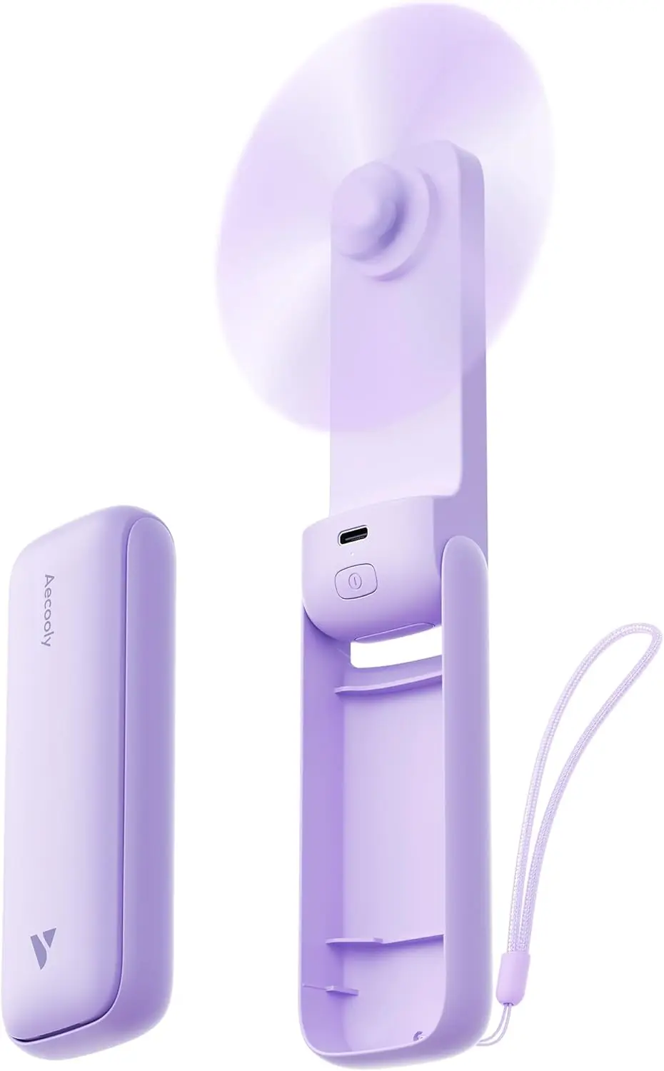 

Slim Portable Fan 2 Pack, Thin Handheld Fan, USB Rechargeable Mini Personal [24H Max Cooling Time], Battery Powered Sma
