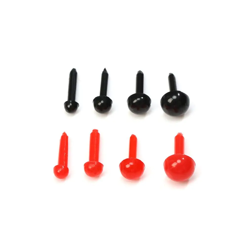 100pcs/bag Black/Red 3mm/4mm/5mm/6mm DIY Plastic   Eyes Safety Oval Nose Animals Noses Accessories   Eyes