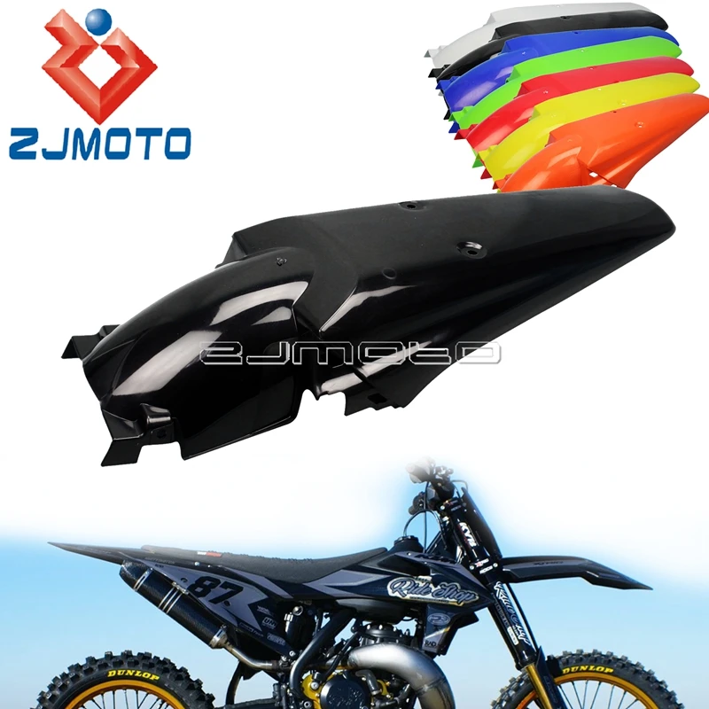 Black Rear Fender Universal Enduro Dual Sport Rear Mudguard For Honda Kawasaki Suzuki Yamaha WR DRM RMZ KX YZ CRF Supermoto