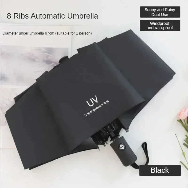 

Umbrella Male and Female Folding Sun and Rain Dual Automatic Sun Protection UV Protection Sunshade Umbrella