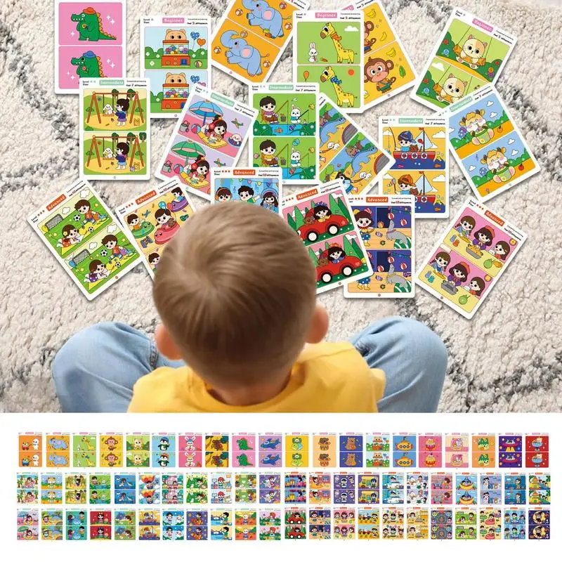 Matching Game Toddler Find The Difference Cards Concentration Training Product Interactive Spot The Difference Game For Boys