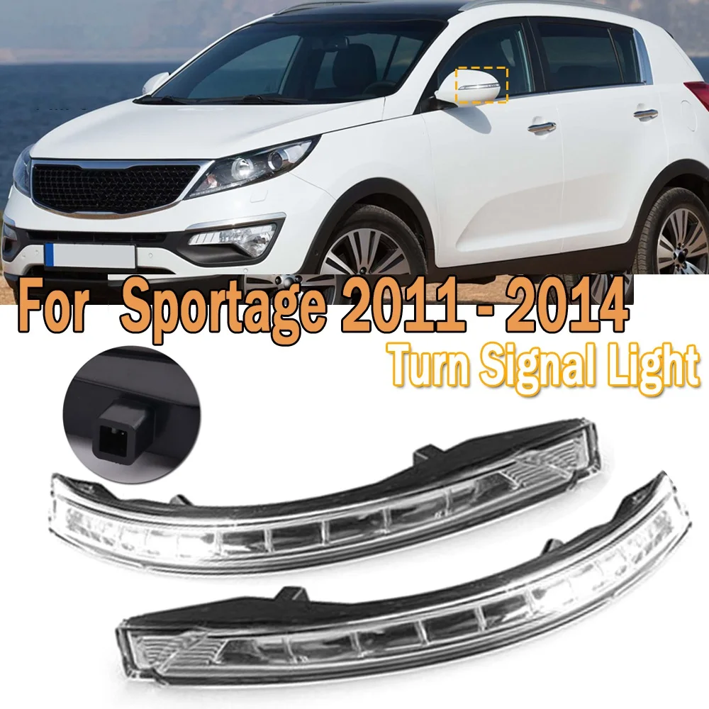 Car LED Rearview Mirror Turn Signal Lamp Turning for KIA Sportage 2011-2014 87614-4T000 87624-4T000