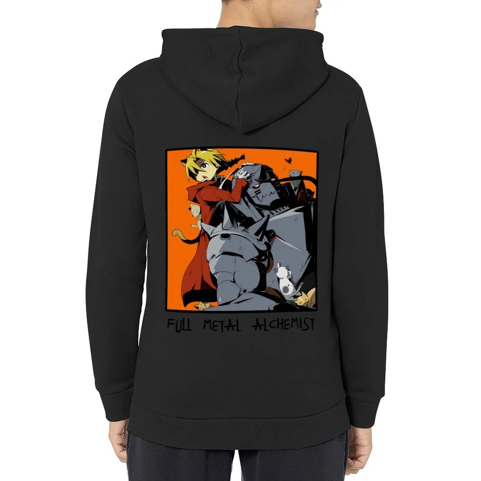 

Full Metal Alchemist - Edward, Alphonse & Cats Hoodie clothes for men mens clothes men's winter sweater men's hoodies