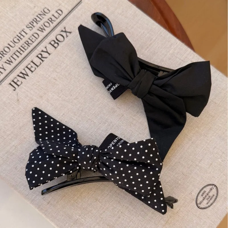2026 New Bow Tie Duckbill Hair Claw Clip for Women Classy Back of Head Ball Hairpin