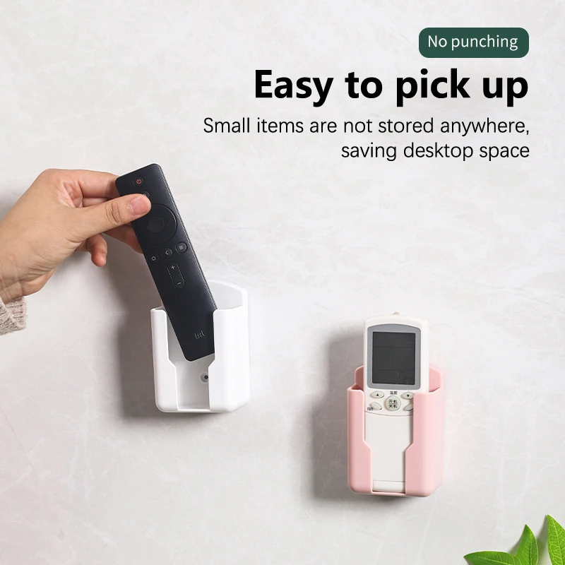 Punch-free Wall-mounted TV Remote Control Storage Box Air Conditioning Remote Control Organizer Storage Rack Accessories