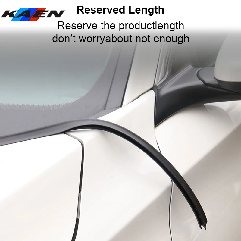 180cm Car Rubber Strip Car Windshield Guide Strip for Hood Wind Guide Trim Universal Vehicle Spoiler Auto Seal Accessories