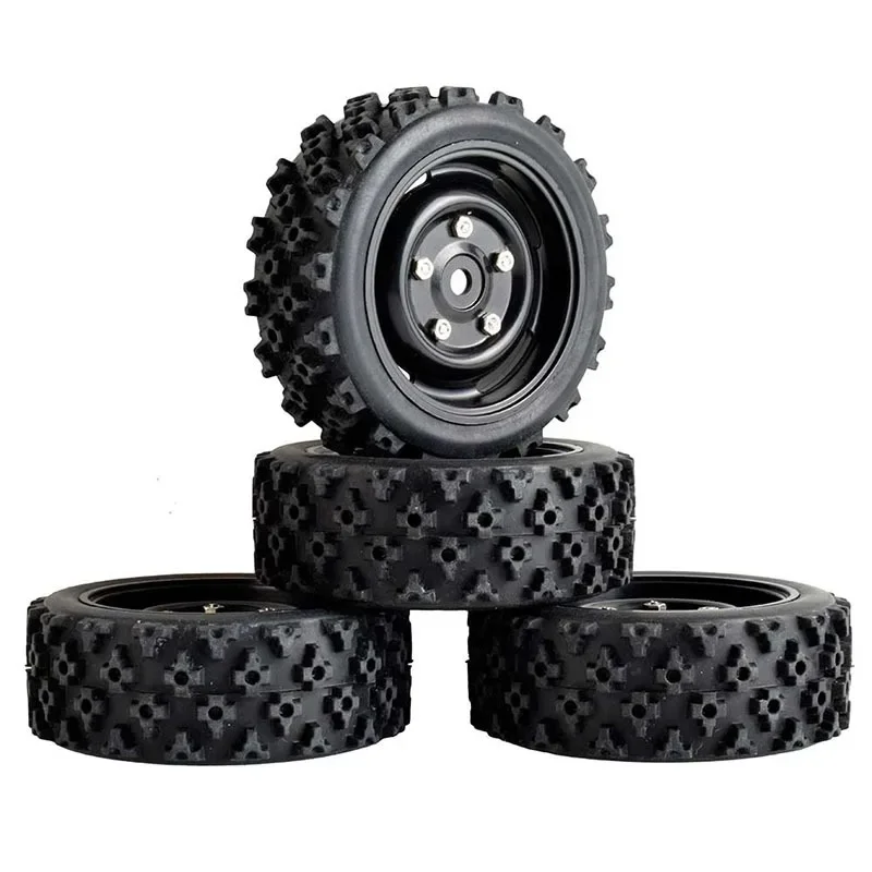 

1/10 RC Racing Car Wheels Rally Tyre & On Road Tires 12mm Hex for WLtoys 144001 144002 MJX 16207 16208 WPL C24-1 C54