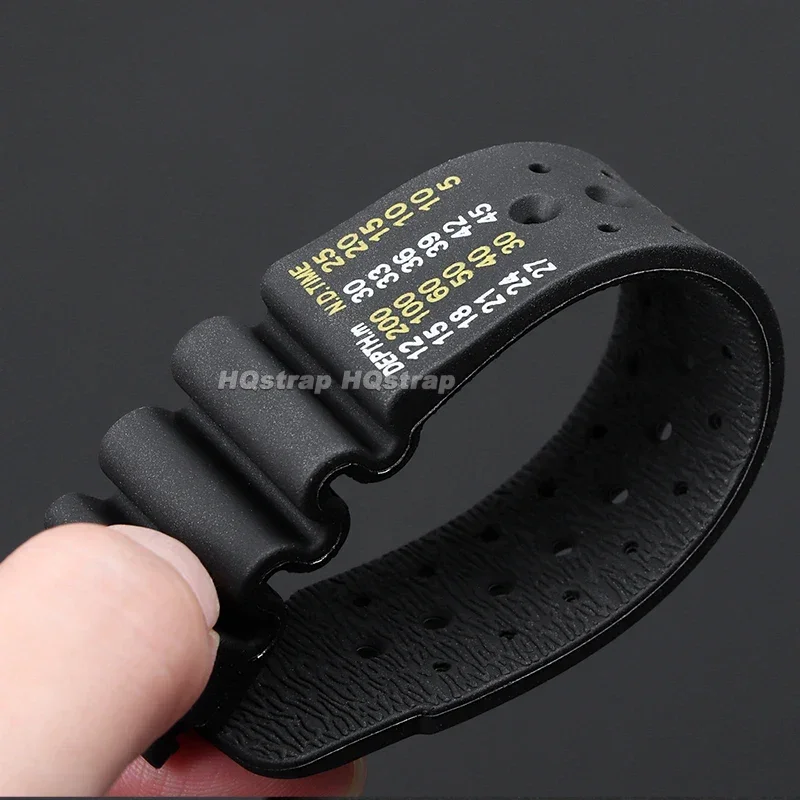20mm 22mm 24mm Silicone Strap Rubber Watch Band for Seiko Watchbands Sport Wristband Water Ghost Bracelet Replacement Belt