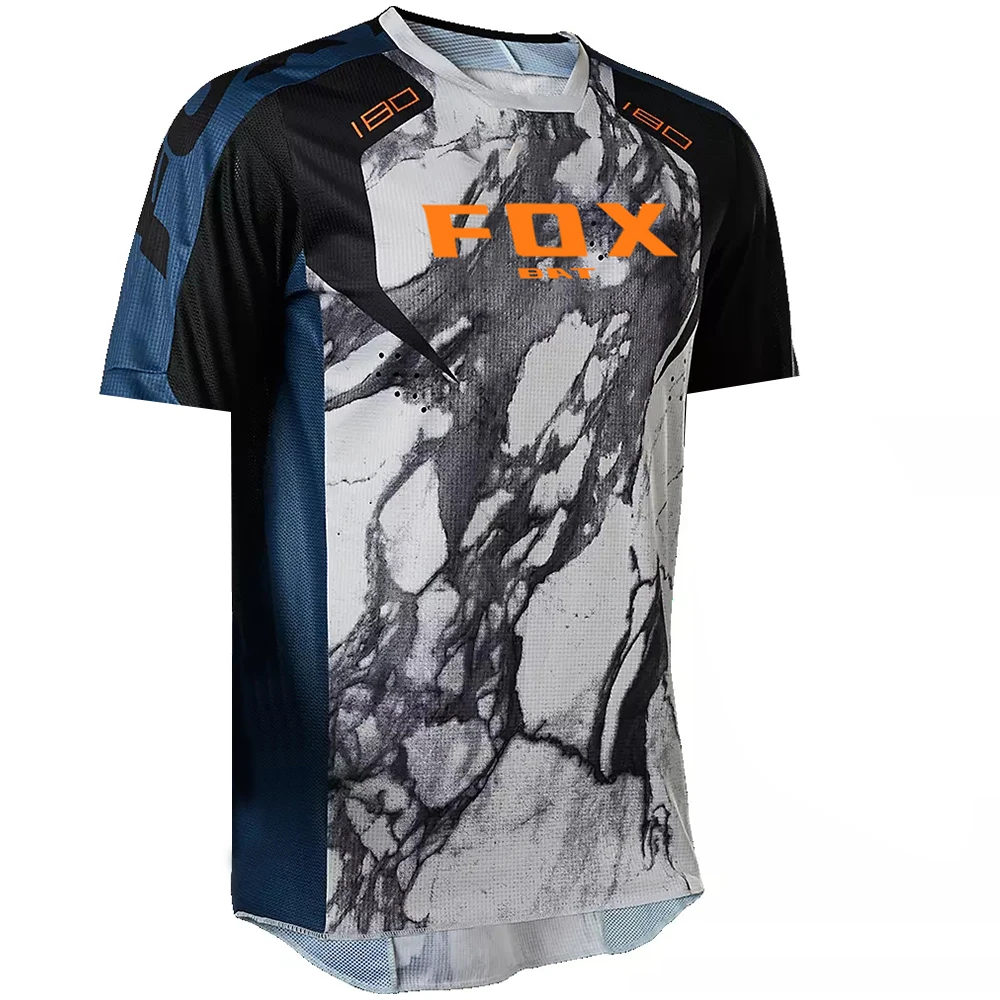 Homens de manga curta Downhill Bike T-Shirt, MTB, BAT, FOX Camisas, Offroad, DH Jersey, Motocicleta, Motocross Roupas