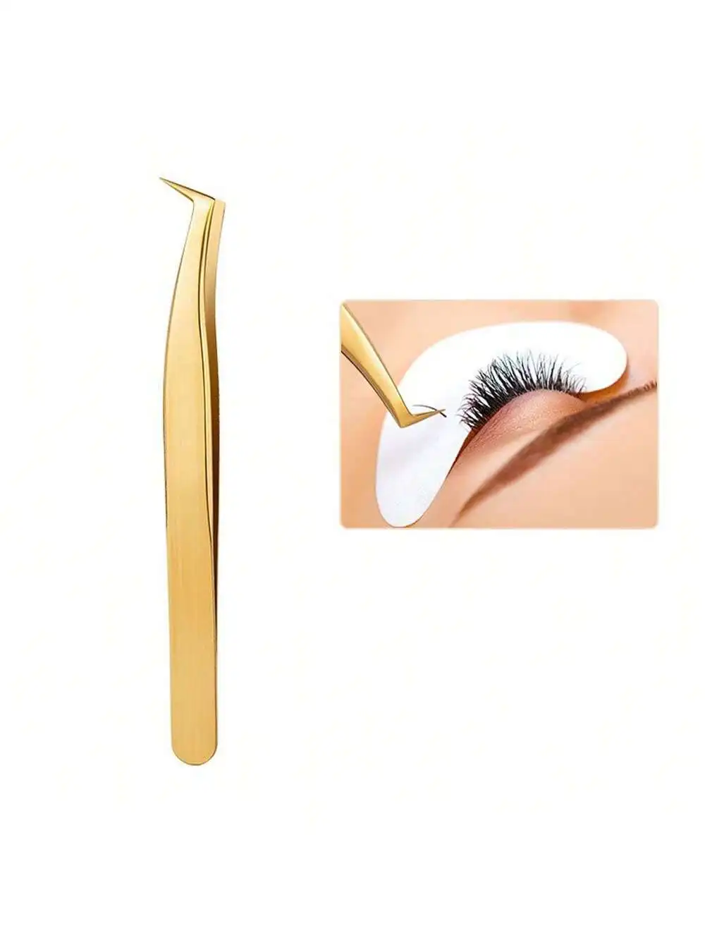 Pinzas de precisión de acero inoxidable, pinzas profesionales para pestañas, extensiones de pestañas para principiantes y artistas de pestañas, 1 ud./2/3/5/7 Uds.