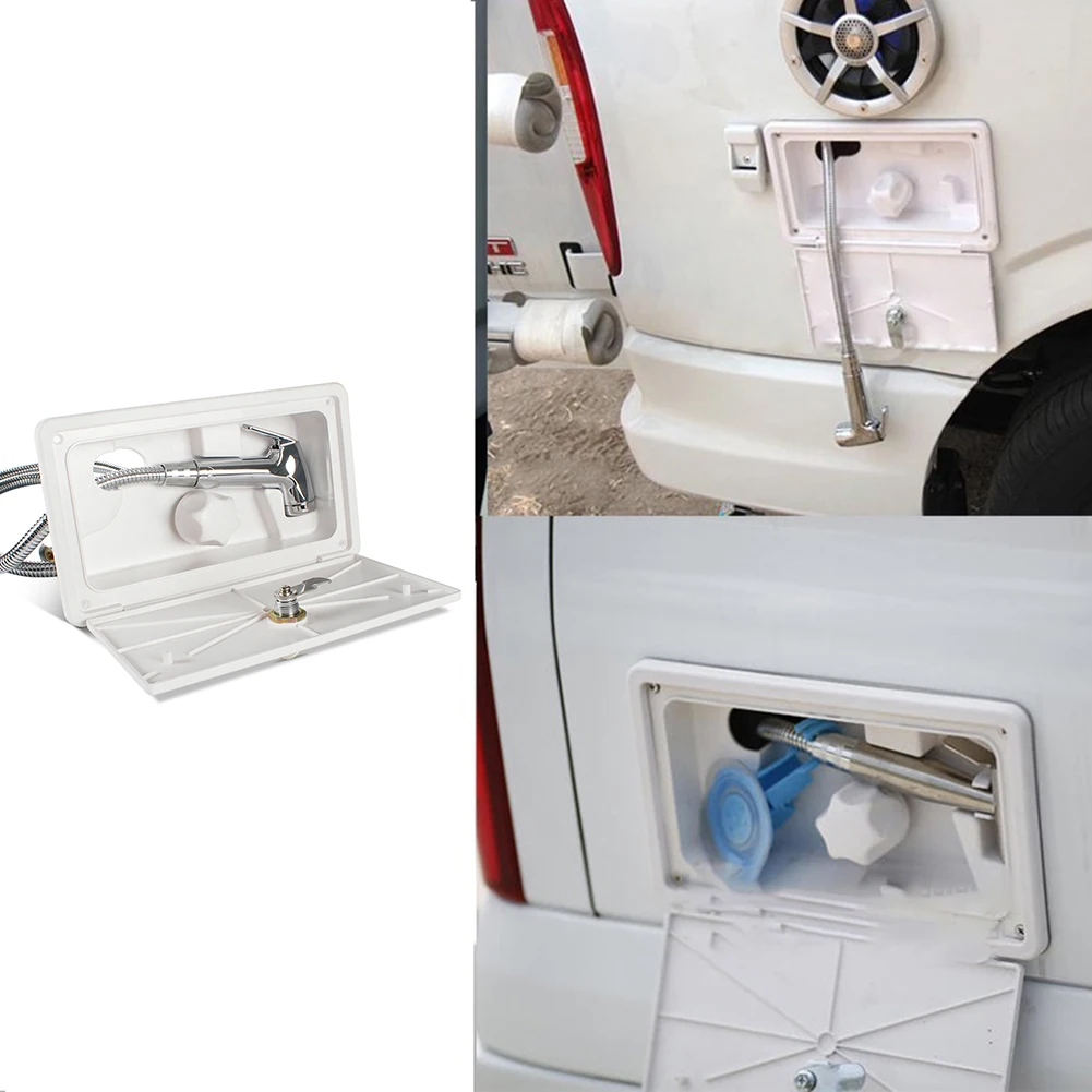 

RV Shower with Lock Hot Cold Adjustable Caravan RV Shower Box Single Knob Boat Marine Camper Motorhome Caravan Accessories
