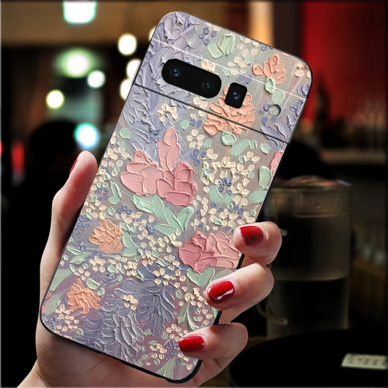Painting Flower Phone Case For Google Pixel 10 9 Pro XL 9A 8 7 6 Pro Pixel 8A 7A 6A Pixel 8 7 6 5