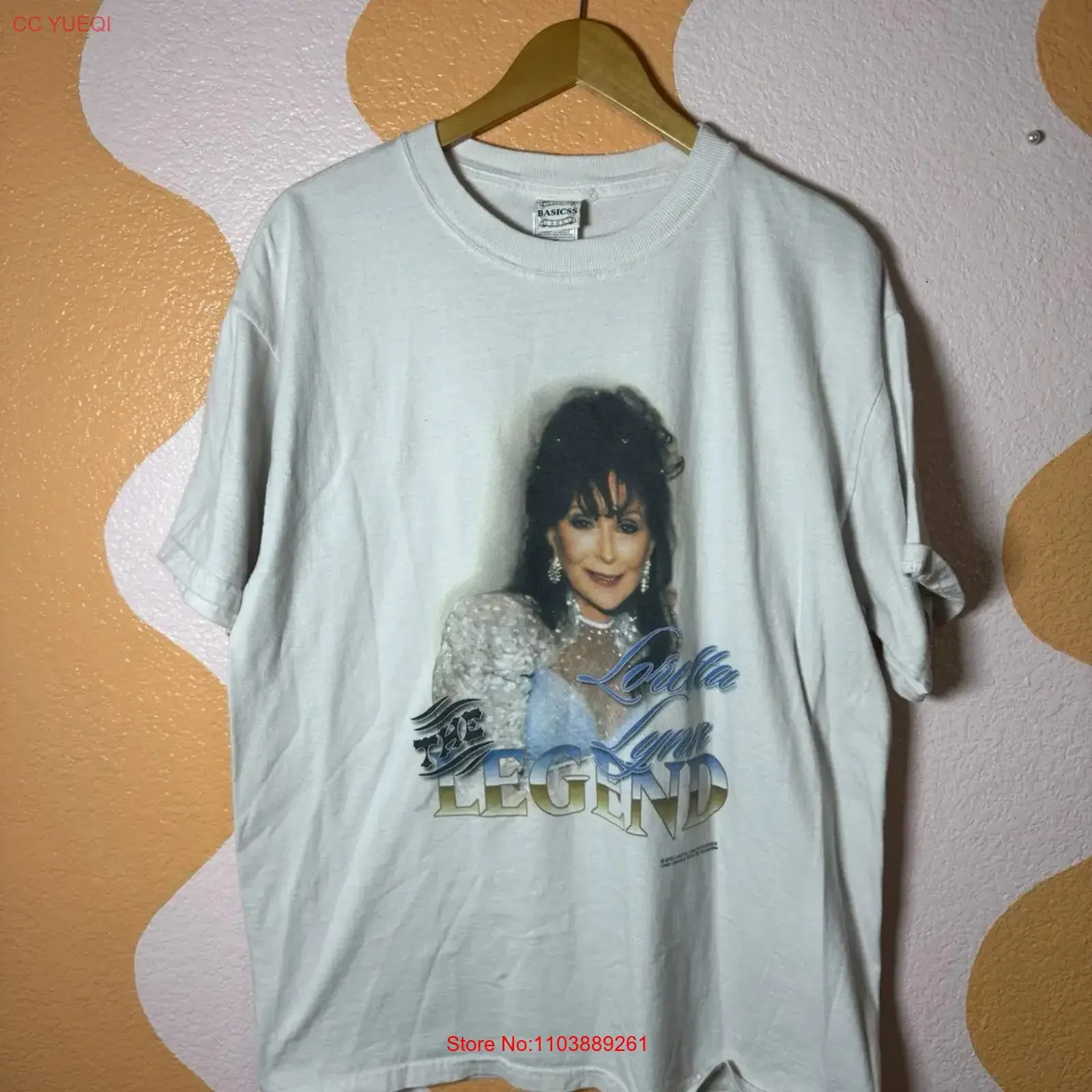 Camiseta vintage 2001 Loretta Lynn The Legend Coal Miners Family, talla L, vintage, lavada, cómoda, estilo urbano, versátil y elegante