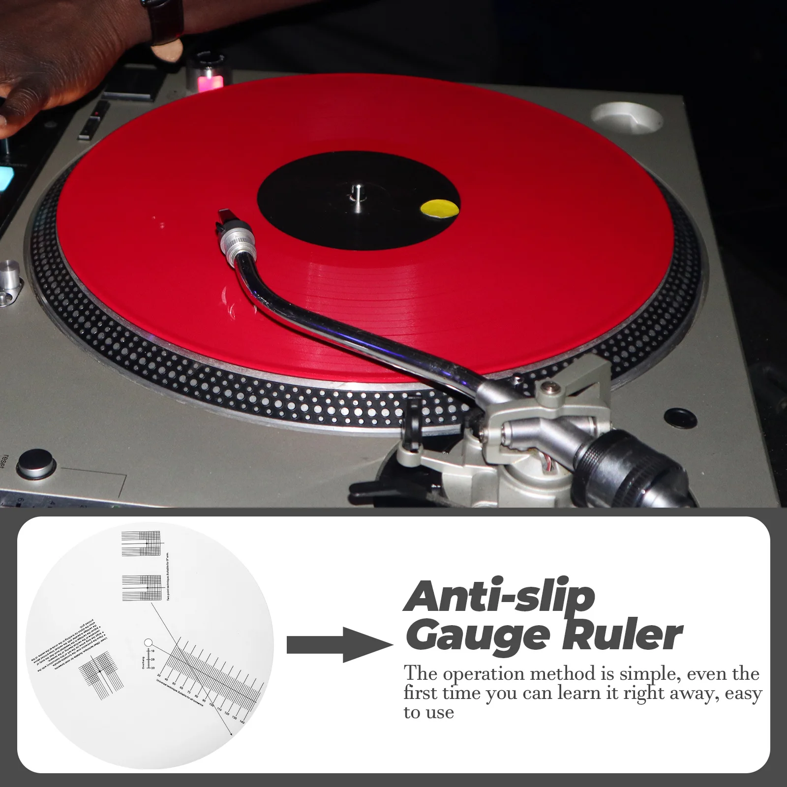 

Acrylic Turntable Alignment Protractor For Vinyl Record Pickup Calibration Anti-Slip Gauge Ruler Speed Detection Tool Dj