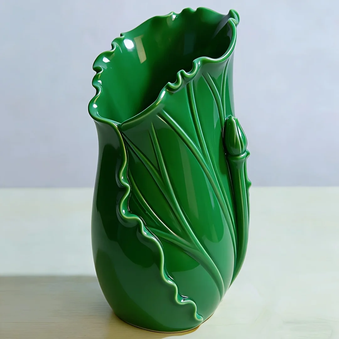

Lotus Leaf Pen Holder & Makeup Brush Organizer. 3D textures & bud accents, multi-color. Holds brushes, pens, or dried flowers.