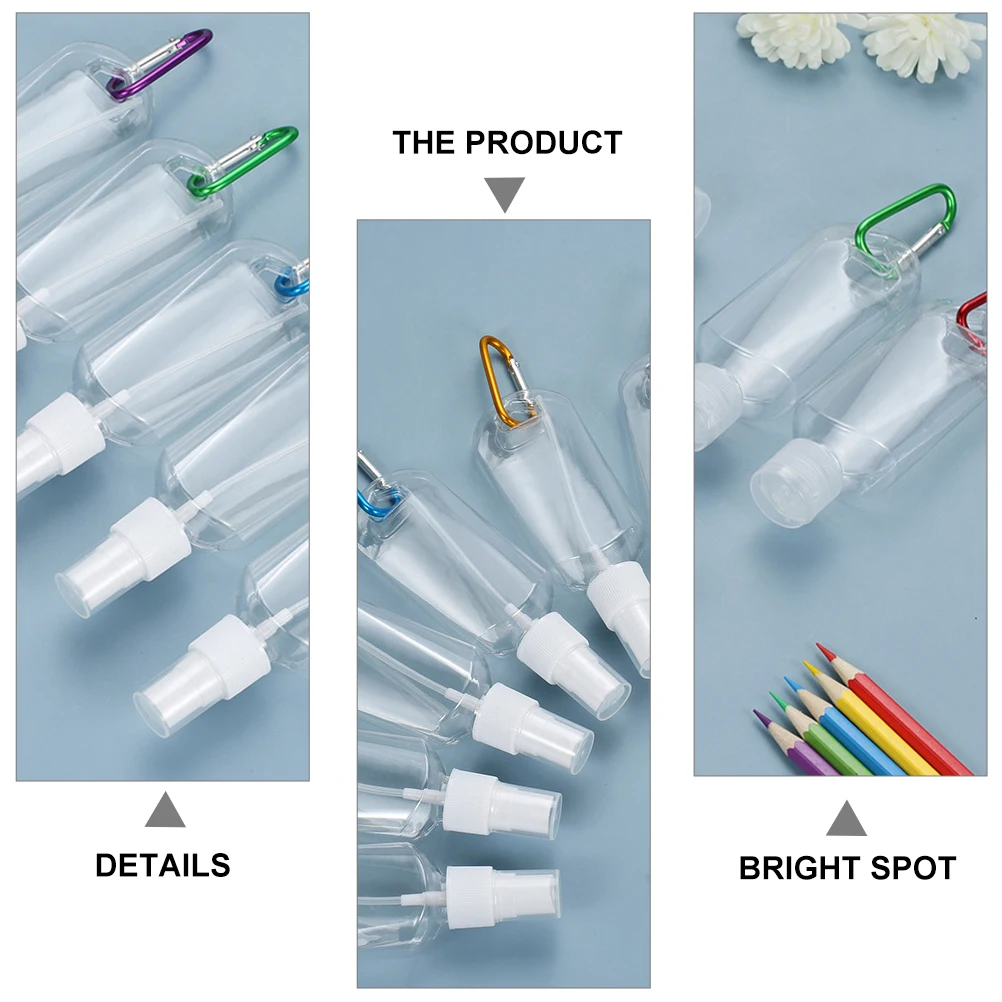 

8 Pcs Hand Bottles Portable Travel Containers Leakproof PETG Material Bath Oil Shampoo Body Wash Perfume Storage