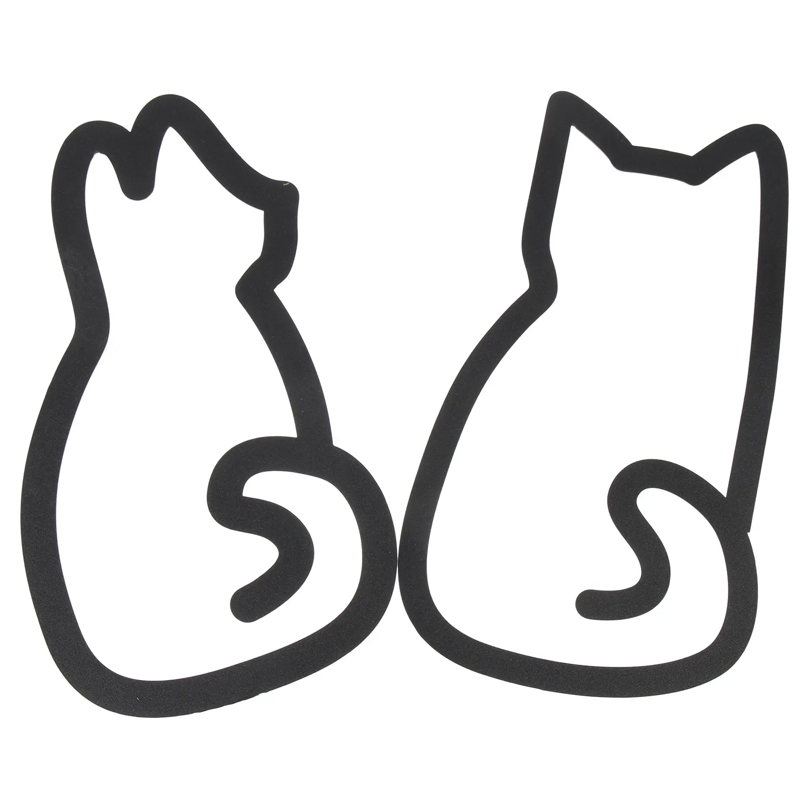 

2pcs Metal Wall Decor Cat Shaped Iron Sculptures Hanging naments Home Garden Crafts Realistic Design Artistic Pendents