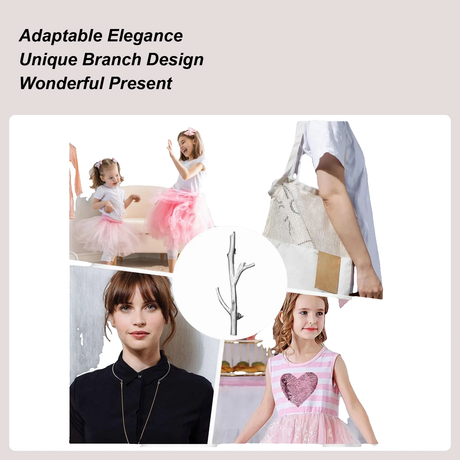 Branch Brooch Pin Fashion Woman Clothing Corsage Pins Branch-Shaped Flower Insert for Wedding Dinner Dance Occasions