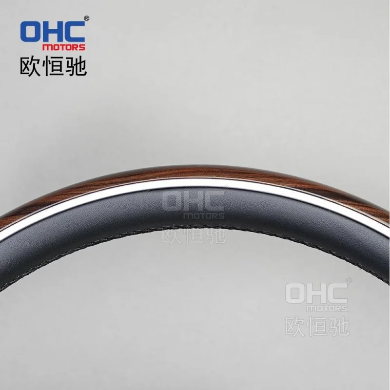For  Land Range Sport 2014-2020 models, high-end peach wood flat-leather car steering wheel modification