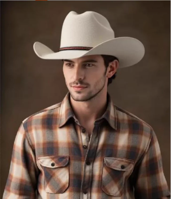 

Wool Riding Hat American Western Cowboy Hat Hard Set Tibetan Top Hat