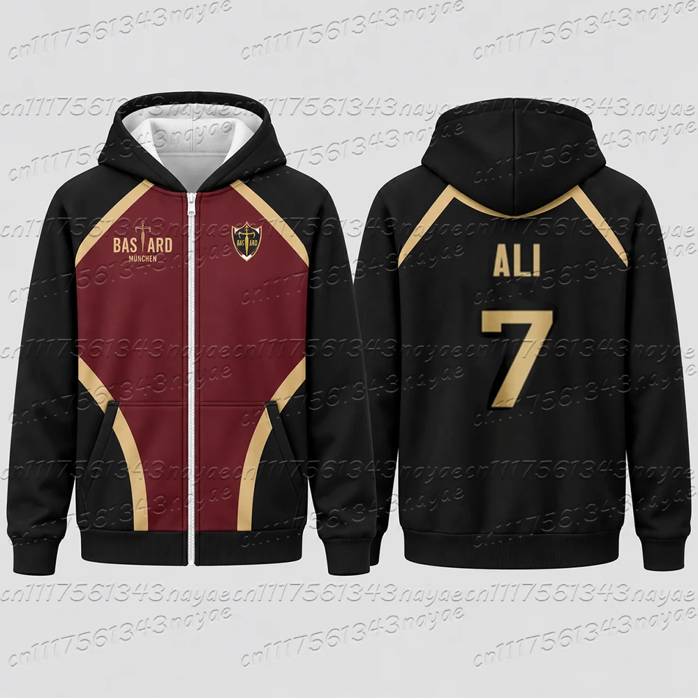 2026 Anime Blue Lock Bastard München Graphic Jackets Isagi 11 Kaiser 10 Cosplay Munich Jacket Coat Harajuku Kids Zip-up hoodie