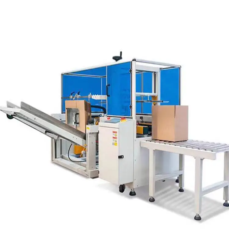 Automatic Paper Corrugated Carton Box Bottom Sealer Making Carton Erecting Forming Machine