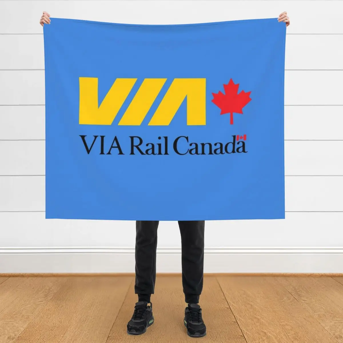 

VIA Train Logo Throw Blanket christmas decoration Soft Big Flannel Fabric Blankets