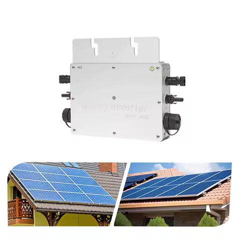 Solar Power Inverter 800W MPPT Grid-Tie Inverter with LCD Display Anti-Overload Protection for Home Commercial Solar Panel Syste