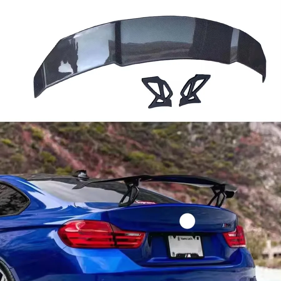 For BMW 4 Series G22 G23 G26 F32 F33 Carbon Fiber Tail fins Rear Trunk Spoiler Guide Wing Rear Wing Car Trunk Diverter body kit