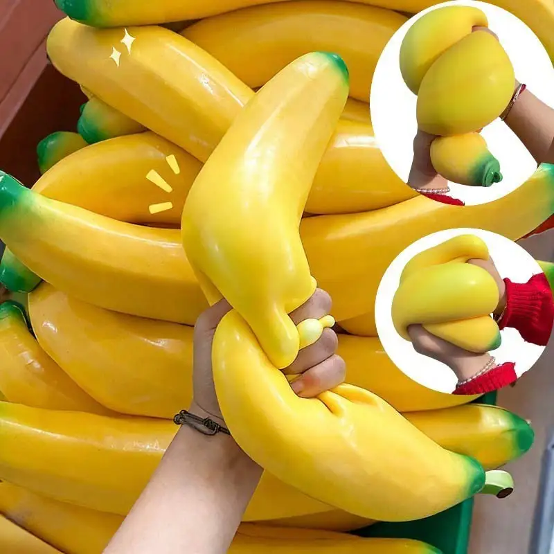 Jumbo Squishy Bannana Simulation Giant Squeezing Stress Ball Slow Rebound Toy Adult Children's Stress Relieving Gifts Home Decor