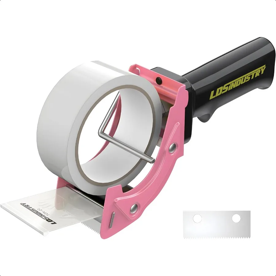 

Пистолет-дозатор для упаковочной ленты RapidReplace с лентой и дополнительным лезвием, 2 дюйма, 50 мм, легкий, эргономичный, промышленный, портативный, сверхмощный