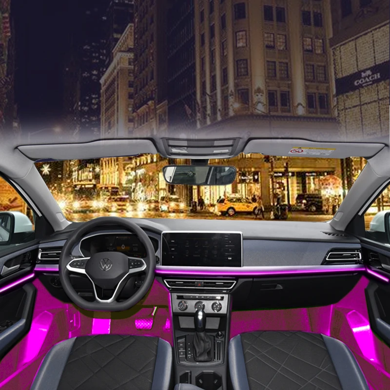 

For 2021 Toyota Senna Car Interior Acrylic Light Ambient Lights 64 RGB Guide Fiber Optic Car Decoration Atmosphere Light