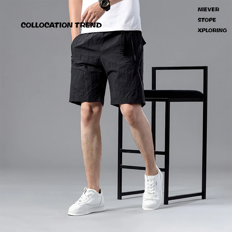 Outdoor tooling shorts five-point pants loose casual large pocket functional pants sweatpants gym shorts