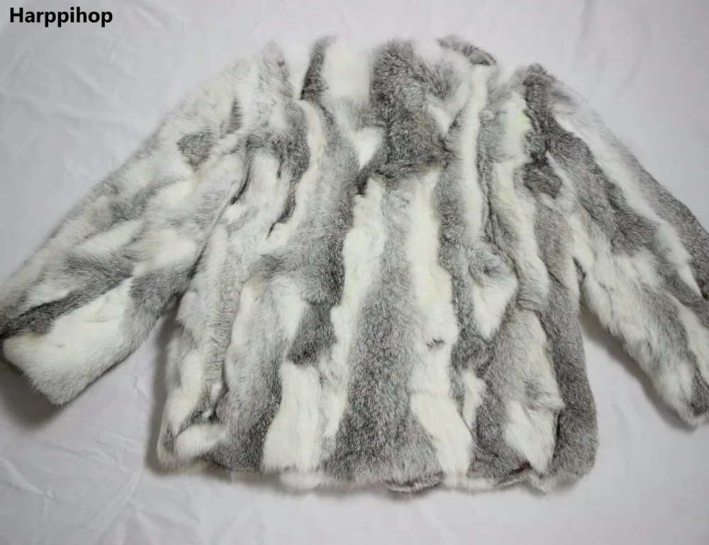 2018 New Real Rabbit Fur Coat Women Fashion Fur Jacket good quality rabbit real fur coat