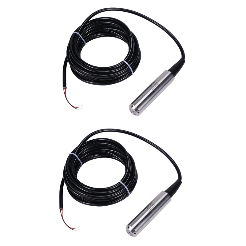 

Promotion! 2X Submersible Water 4-20MA Liquid Level Transmitter Sensor Fuel Tank Level Sensor Metal Water Liquid Level Sensor