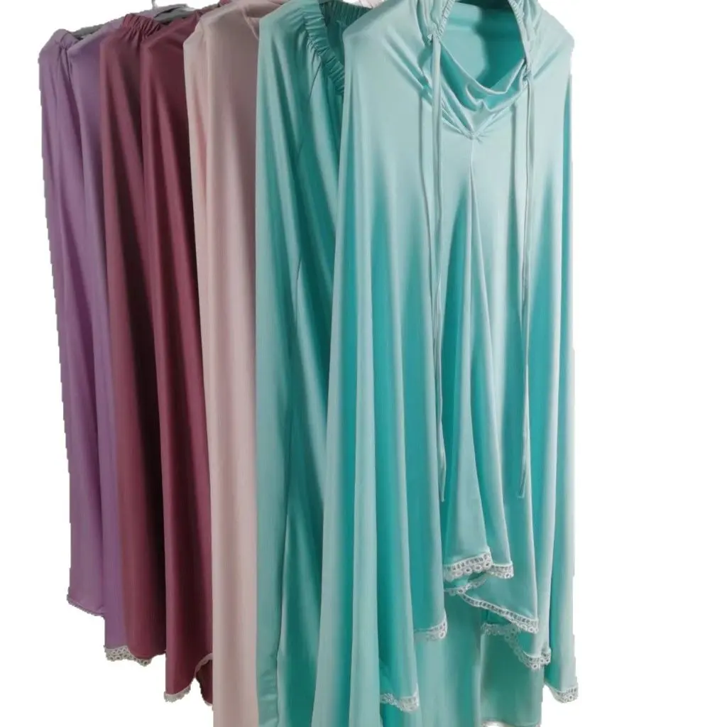 

Женское свободное удобное кружевное платье из молочного шелка, однотонный халат из двух предметов, модная поставка, большие размеры