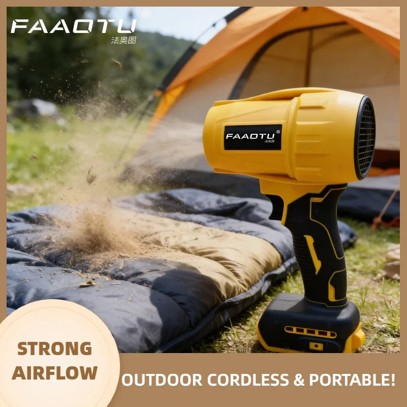 

FAAOTU Air Blower Cordless Handheld Violent Fan Dryer 20V Rechargeable Dust Blowing Tool Suitable for Dewalt battery NO battery