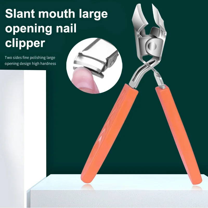 Obcinacz do paznokci skośne ostrze obcinacz do paznokci wrastające obcinacze do grubych paznokci u stóp przyrząd do usuwania paznokci ze stali nierdzewnej obcinacz do paznokci
