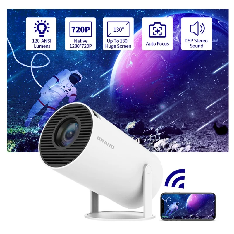 

Projector 4K Android 11 Dual Wifi6 200 ANSI Allwinner H713 BT5.0 1080P 1280*720P Home Cinema Outdoor Portable Projecto