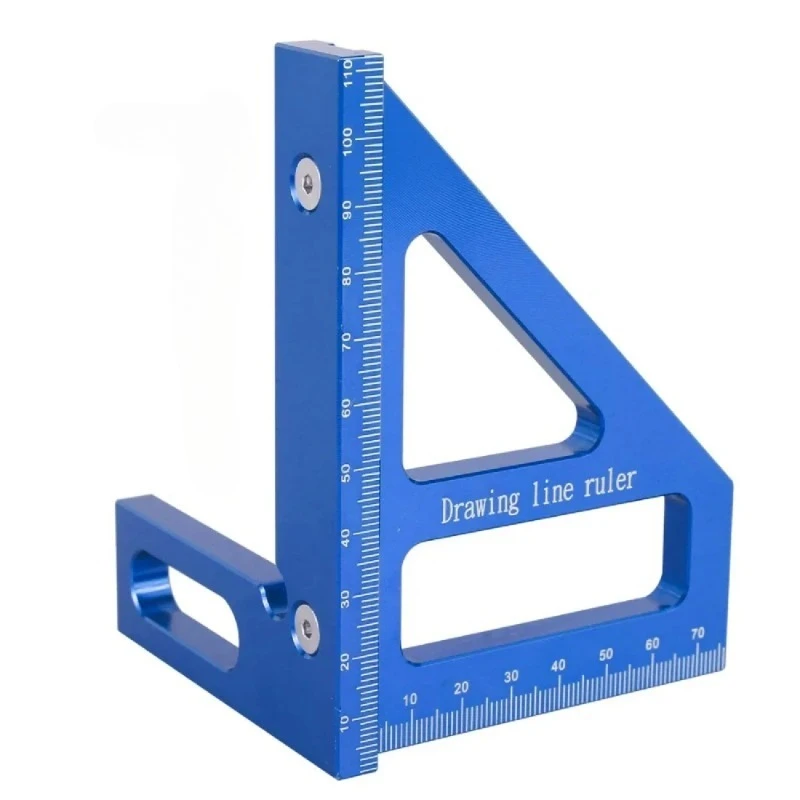 Meter Multi Angle Measuring Ruler, Aluminum Square Protractor for Woodworking, Practical Tracking Measuring Tool, Triangle Ruler